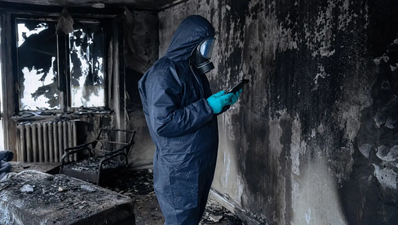 Fire Damage Cleaning specialists at work across the North East